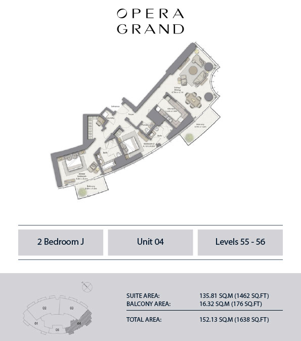 Opera Grand Apartments - Floor Plan