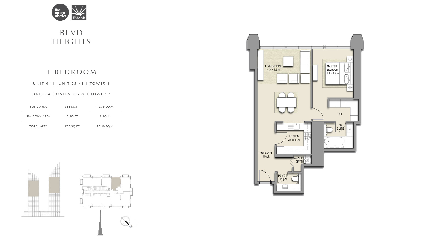 BLVD Heights by Emaar - Floor Plan