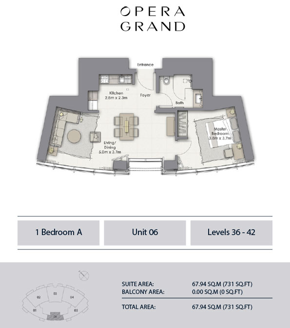 Opera Grand Apartments - Floor Plan